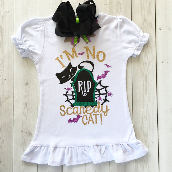 I’m No Scaredy Cat Glitter Shirt "ONLY"