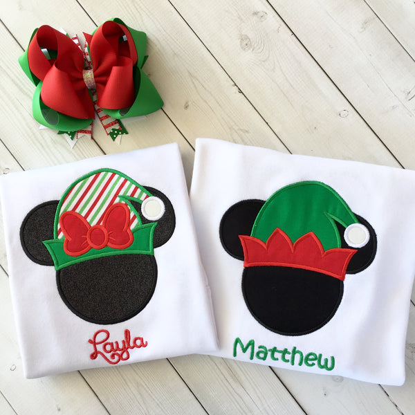 Jolly Christmas GIRL Mouse Shirt Only