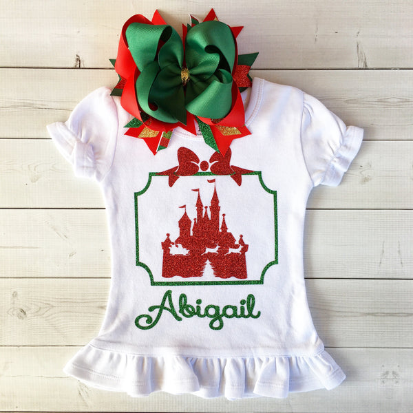 Christmas Castle GLITTER (Girl ) SHIRT ONLY