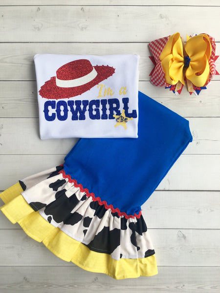 I'm A Cowgirl Double Ruffle Pant Set