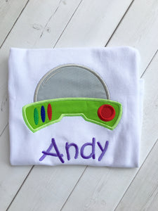 Embroidered Astronaut Helmet Boy's SHIRT ONLY