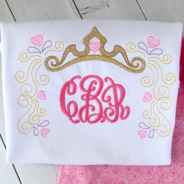 Sleepy Princess Embroidered Frame Peek-a-Boo Shortie Set™