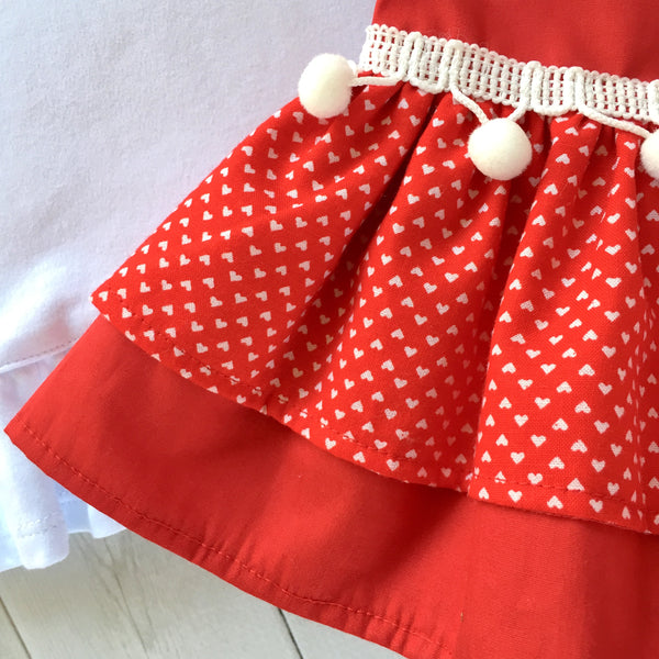 Valentine's Day GIRL Gnome Double Ruffle Pant Set