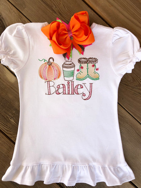 Fall Favorites Embroidered SHIRT ONLY