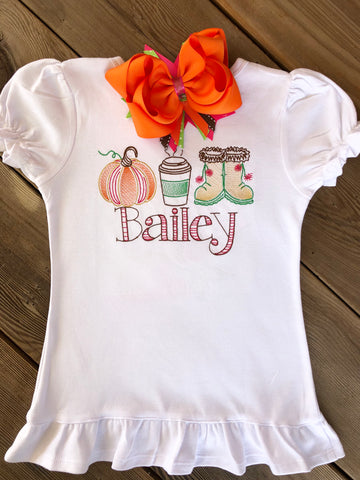 Fall Favorites Embroidered SHIRT ONLY