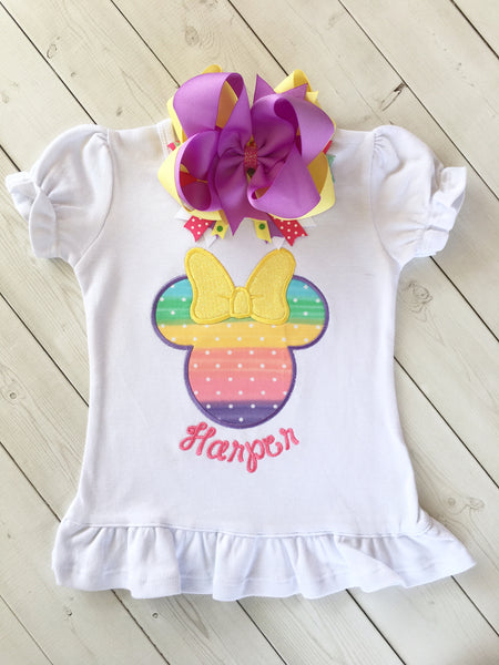 Rainbow Sherbet Mouse Peek-a-Boo Shortie Set