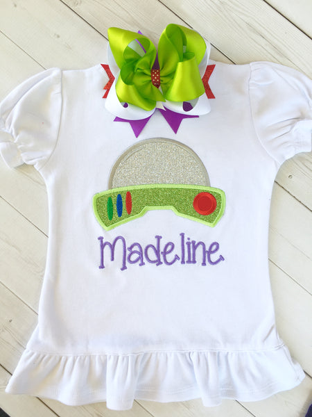 Embroidered Girl's Astronaut Helmet SHIRT ONLY