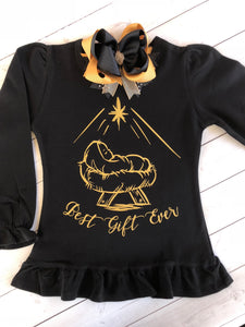 Baby Jesus in the Manger SHIRT ONLY (Girls)