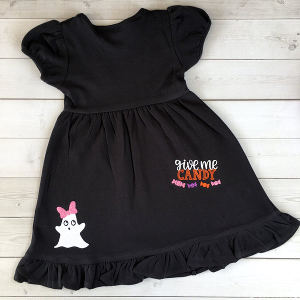 Tricks and Treats Girls Glitter Halloween Dress