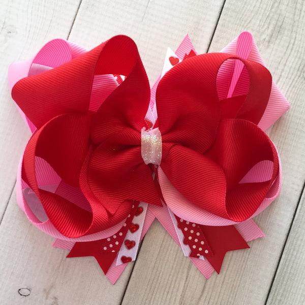 All Things Valentine Ombré Glitter Ruffle Shortie Set