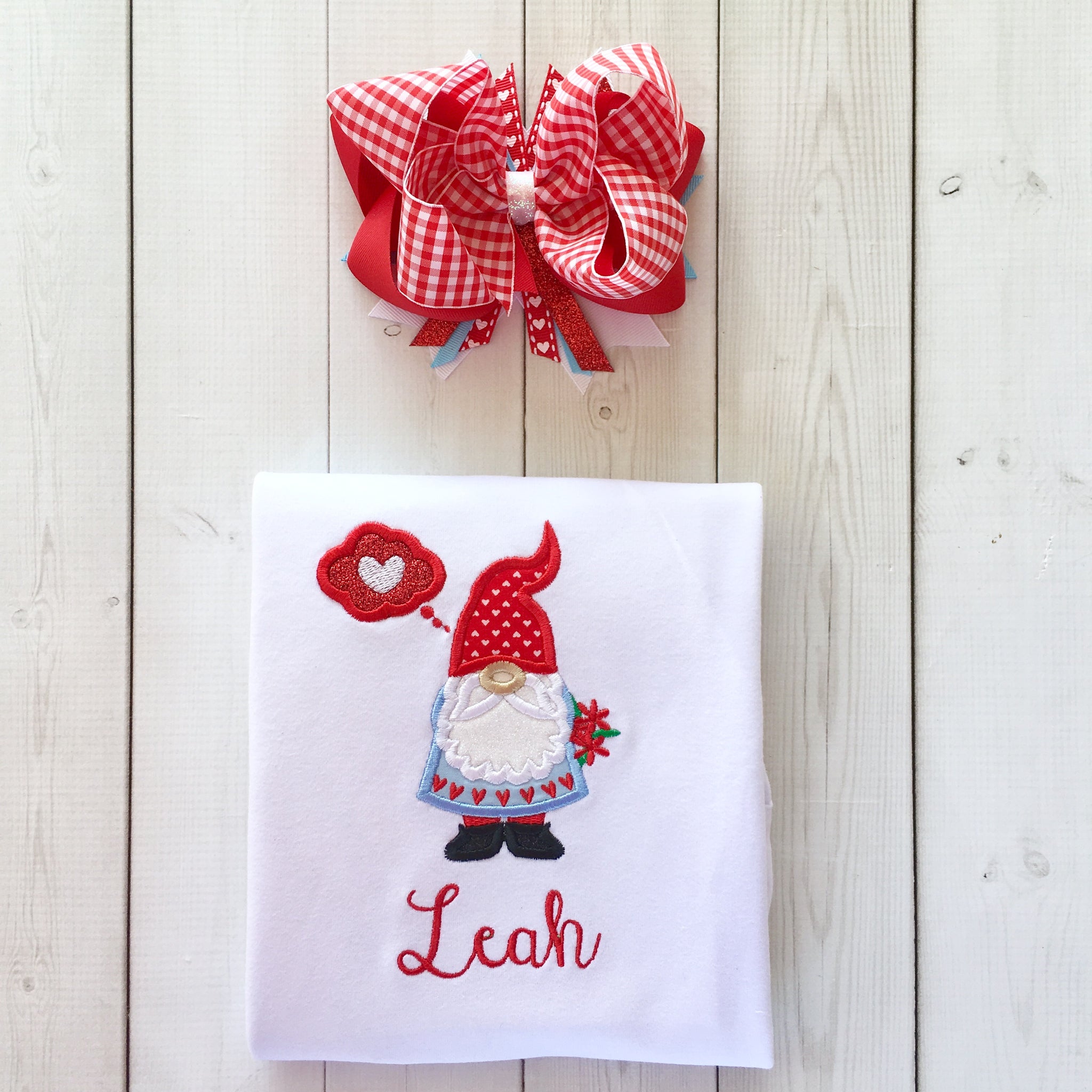 Valentine's Day GIRL Gnome Shirt ONLY
