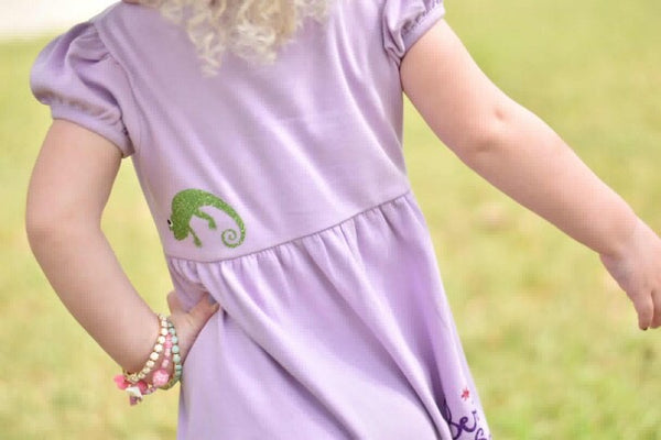 Classic Rapunzel Princess Glitter Dress