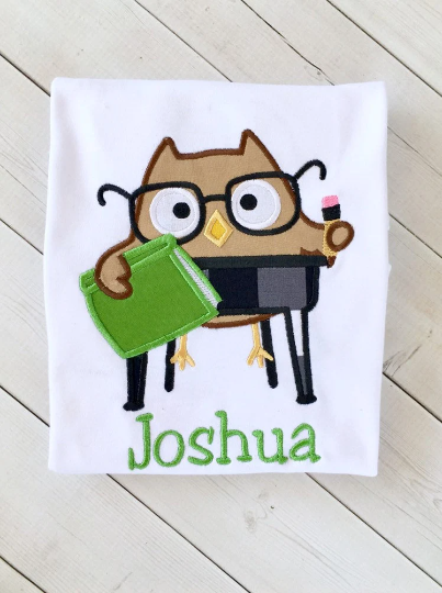 Boy's Embroidered Owl Shirt ONLY